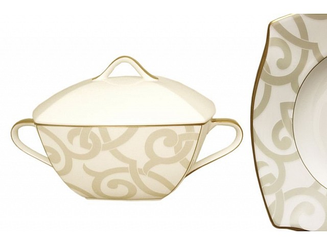 Супница с крышкой Narumi Грегори (Gregory Gold)
