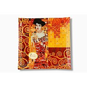 Тарелка квадратная Carmani Золотая Адель (Густав Климт) 25 см
