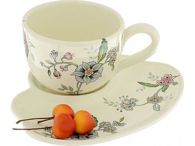 Набор для завтрака: чашка, тарелка 24 см Прованс Nuova Ceramica