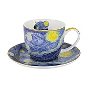 Чашка с блюдцем Звёздная ночь (Ван Гог) Carmani 0,25 л