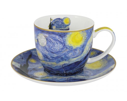 Чашка с блюдцем Звёздная ночь (Ван Гог) Carmani 0,25 л