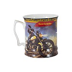 Кружка с брелоком Мотоцикл Харлей - Дэвидсон Спортстер 883, девушка Carmani 0,5 л