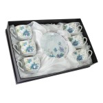 Чайный набор: 6 чашек+ 6 блюдец Лазурь 0,25 л