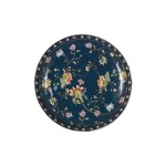 Чашка с блюдцем Флора синяя большая 0,4 л