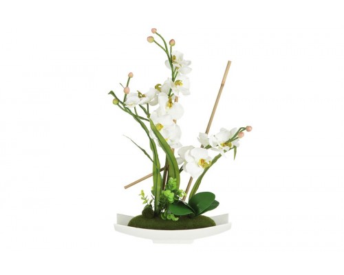 Декоративные цветы Dream Garden Орхидея белая на подставке