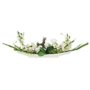 Декоративные цветы Белая орхидея Dream Garden на подставке