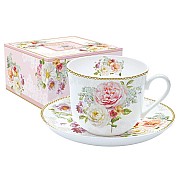 Чашка с блюдцем Цветочная романтика Easy Life