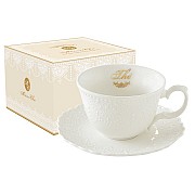 Чашка с блюдцем Белое кружево Easy Life