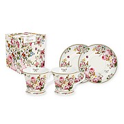 Набор для кофе R2S Цветочный карнавал светлая на 2 персоны
