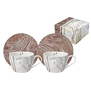 Набор: 2 чашки + 2 блюдца для кофе Природа Easy Life