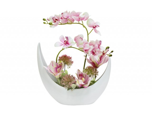 Декоративные цветы Dream Garden Орхидея розовая в вазе