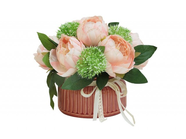 Декоративные цветы Dream Garden Розы розовые в вазе