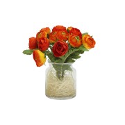 Декоративные цветы Dream Garden Купальницы оранжевые в вазе