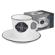 Чашка с блюдцем Кухня в стиле Ретро Easy Life (кофе) 0,3 л