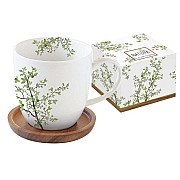 Кружка с крышкой/подставкой из акации Натура Easy Life 0,35 л