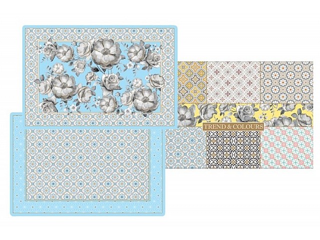 Набор 4 салфетки под горячее Цветовая палитра (голубая) Easy Life