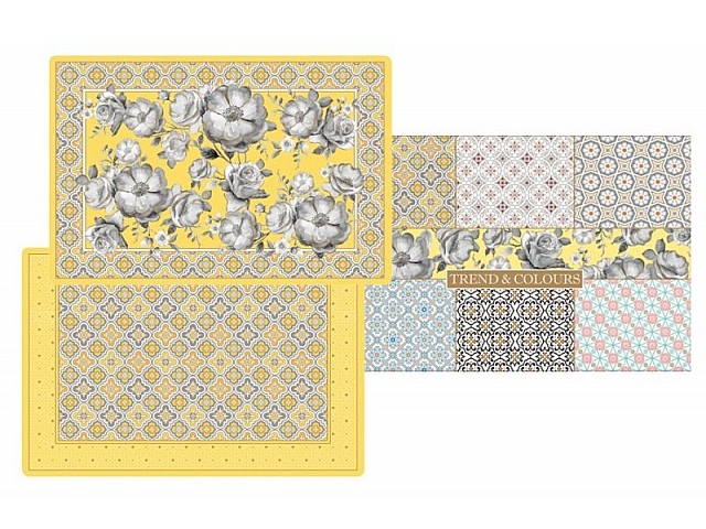 Набор 4 салфетки под горячее Цветовая палитра (жёлтая) Easy Life