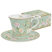 Чашка с блюдцем Дворцовый парк (салатовый) Easy Life