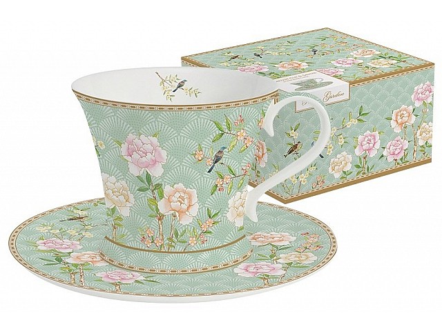 Чашка с блюдцем Дворцовый парк (салатовый) Easy Life (R2S)