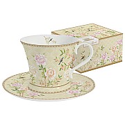 Чашка с блюдцем Дворцовый парк (бежевый)