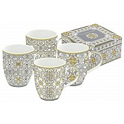 Набор из 4-х кружек Майолика (серая) Easy Life 0,35 л