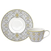 Чашка с блюдцем Майолика (серая) Easy Life