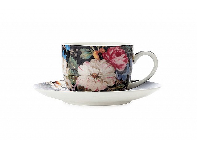 Чашка с блюдцем для кофе Полночные цветы Maxwell & Williams