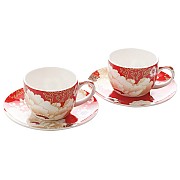 Набор 2 чашки с блюдцами Maxwell & Williams Кимоно (красный) 0,1 л