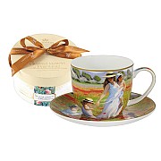 Чашка с блюдцем Прогулка в поле Carmani