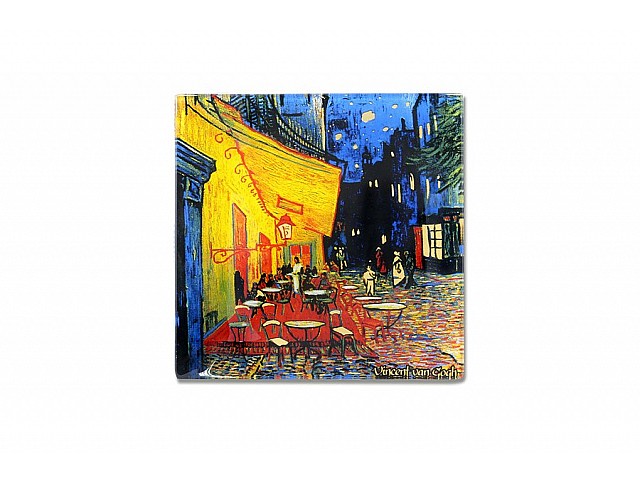 Тарелка квадратная Ночная терраса кафе (Ван Гог)