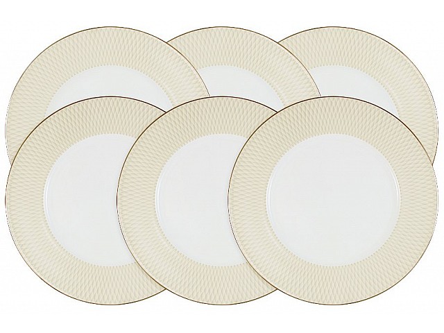 Набор из 6 обеденных тарелок 27 см Бриз Голд Narumi