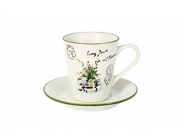 Чашка с блюдцем Букет LF Ceramic 0,2 л