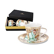 Чашка с блюдцем Carmani Зима (Альфонс Муха)