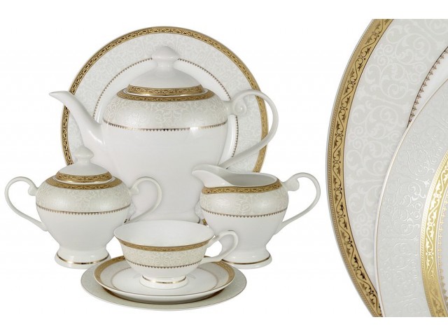 Чайный сервиз Бостон Голд Emily 40 предметов на 12 персон