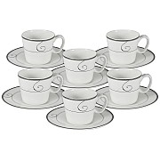 Набор кофейных пар Волна Anna Lafarg Emily 90 мл 12 предметов