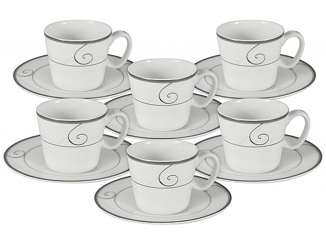 Набор кофейных пар Волна Anna Lafarg Emily 90 мл 12 предметов