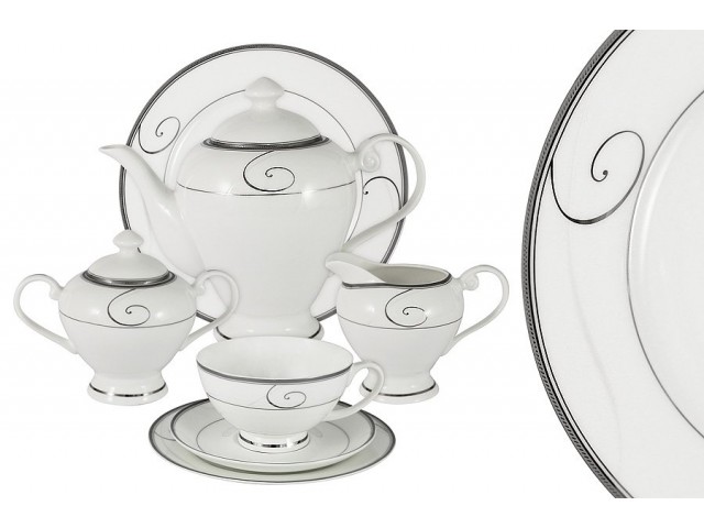 Чайный сервиз Волна Emily 40 предметов на 12 персон