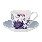 Чашка с блюдцем голубая Лаура Stechcol