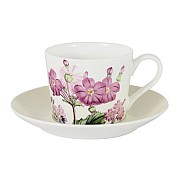 Чашка с блюдцем кремовая Лаура Stechcol