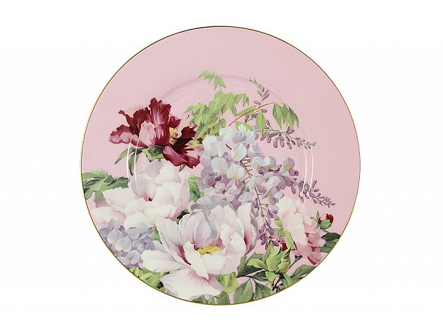 Тарелка десертная розовая Райский сад Stechcol