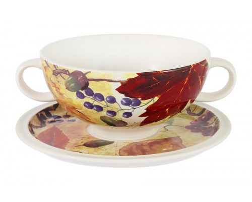 Суповая чашка на блюдце Кленовый лист Imari 0,5 л