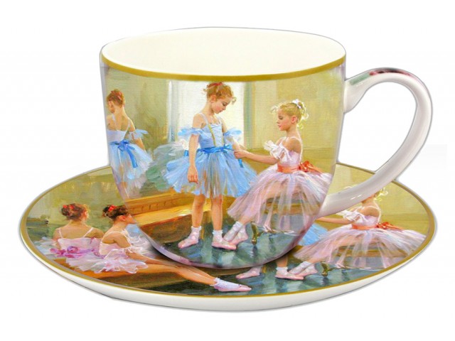 Чашка с блюдцем Carmani Балерины у зеркала