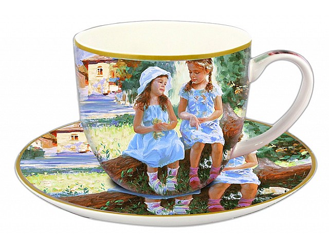 Чашка с блюдцем Carmani Подружки