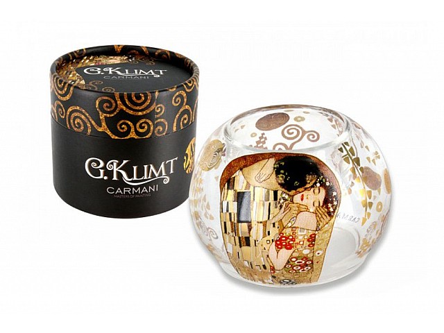 Подсвечник в форме шара малый Carmani Поцелуй (Густав Климт)