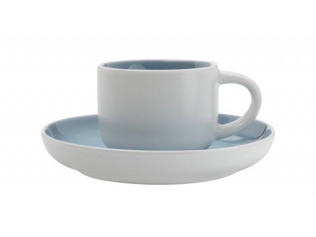 Чашка кофейная с блюдцем Maxwell & Williams Оттенки (голубая) 0,1 л
