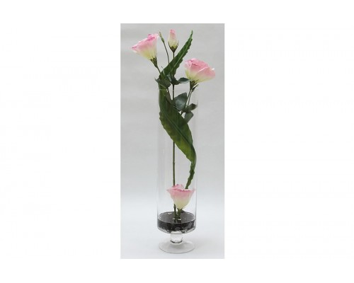 Декоративные цветы Dream Garden Лизиантус розовый в вазе