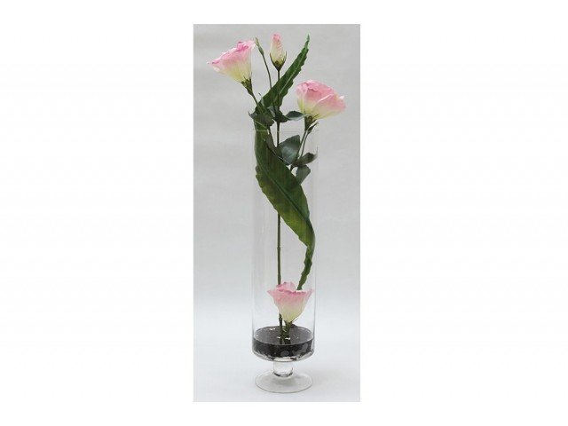 Декоративные цветы Dream Garden Лизиантус розовый в вазе