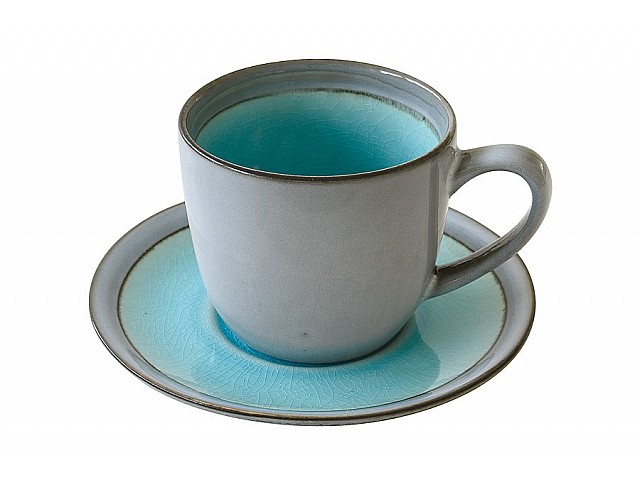 Чашка с блюдцем Origin (голубая) Easy Life (R2S) 0,24 л