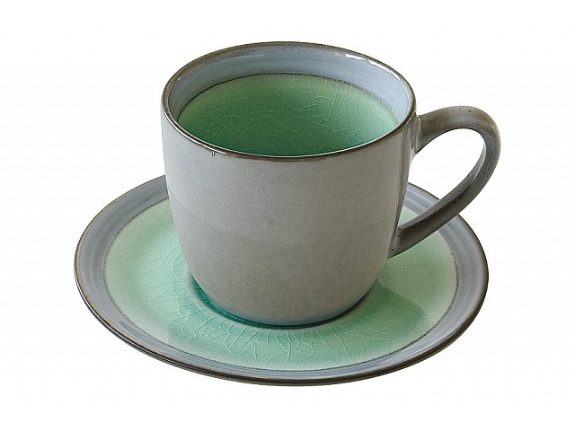 Чашка с блюдцем Origin (салатовая) Easy Life (R2S) 0,24 л