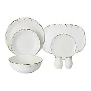 Обеденный сервиз Narumi Белый с золотом на 6 персон 23 предмета